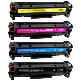 Compatible 4-Set HP 202X High Yield Laser Toner Cartridges (Black, Cyan, Magenta, Yellow)