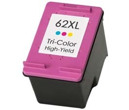 Remanufactured Hewlett Packard C2P07AN / HP 62XL High Yield Color Ink Cartridge