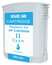 Remanufactured Hewlett Packard (HP) C4836AN / C4836A (HP 11 Cyan) Ink Cartridge