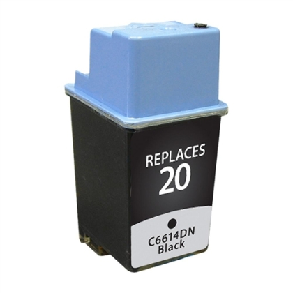 Remanufactured Replacement Black Ink Cartridge for C6614DN / HP 20