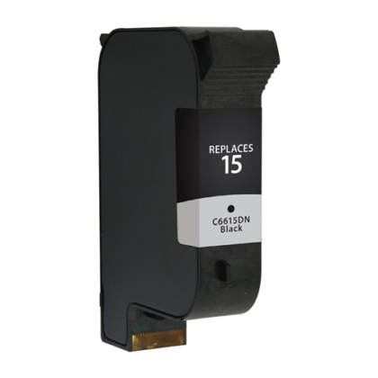 Remanufactured Replacement Black Ink Cartridge for C6615DN / HP 15