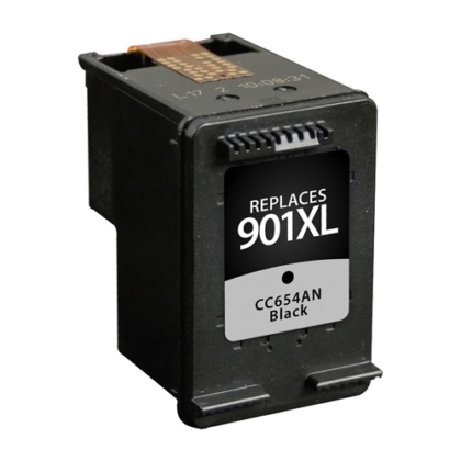 Remanufactured Replacement High Yield Black Ink Cartridge for HP 901XL
