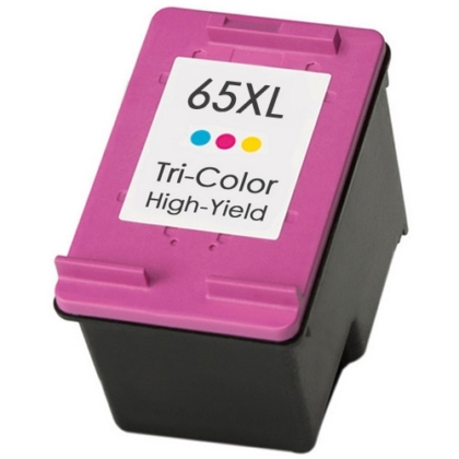 Remanufactured Replacement N9K03AN Tri-Color Ink Cartridge for HP 65XL