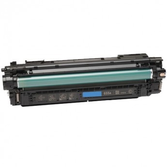 Compatible Replacement for HP CF451A (HP 655A) Cyan Toner Cartridge (10500 Page Yield)
