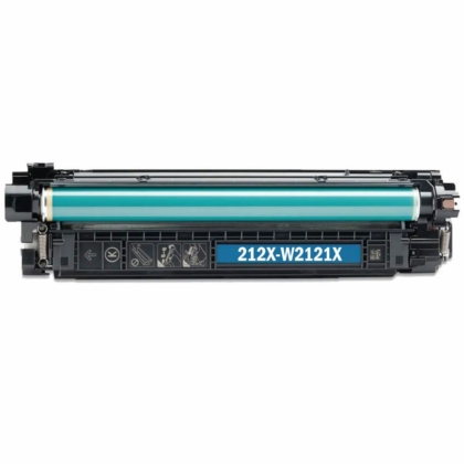 Compatible HP W2121X (HP 212X) High Yield Cyan Toner Cartridge (10,000 Page Yield) (No Chip)