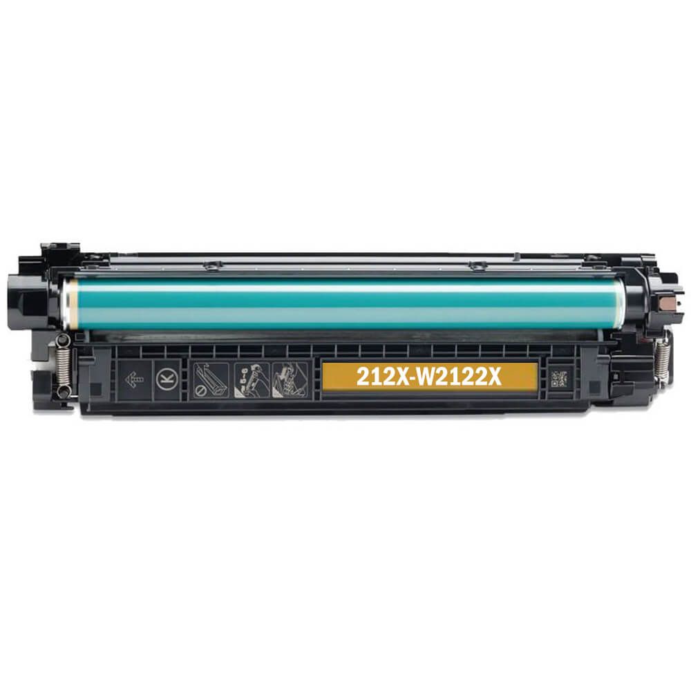 Compatible HP W2122X (HP 212X) High Yield Yellow Toner Cartridge (10,000 Page Yield) (No Chip)